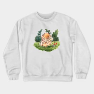 Hungry Pomeranian Misha Watercolour Painting Crewneck Sweatshirt